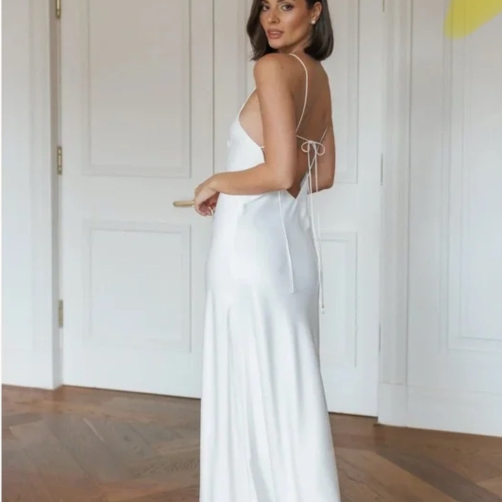 MJ x le rose white slip dress - Picture 3 of 5